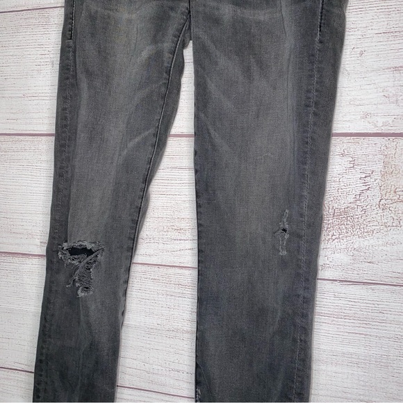 MOTHER Gray Distressed skinny jeans - Picture 6 of 10